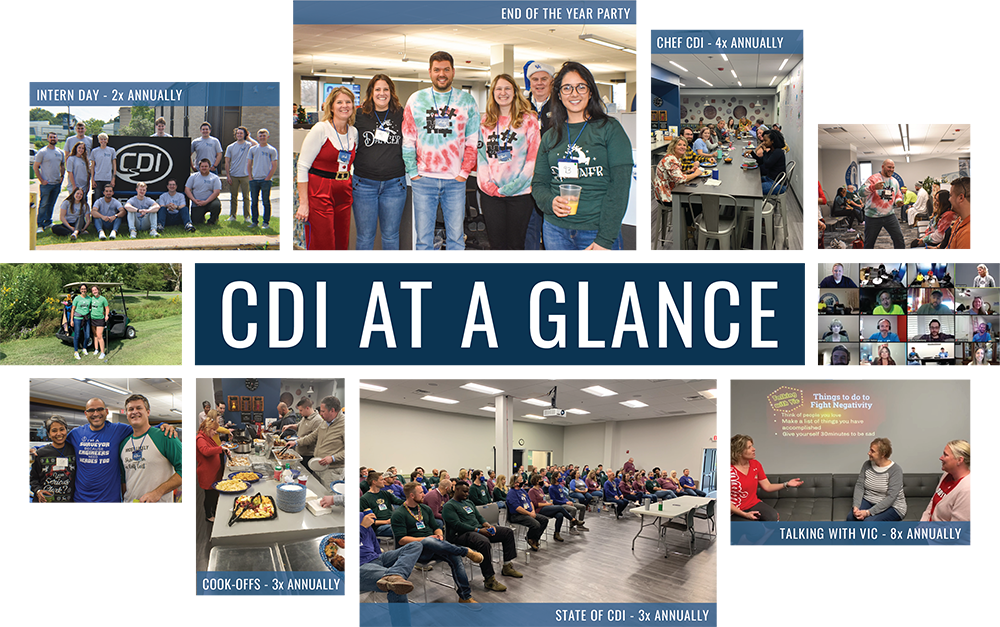 CDI at a Glance - Intern Day, End of the Year Party, Chef CDI, Talking with Vic, State of CDI, Cook-offs